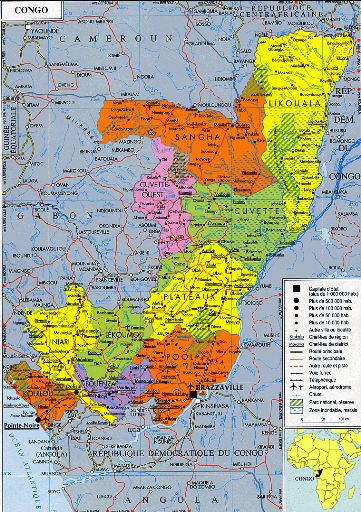 carte administrative de brazzaville