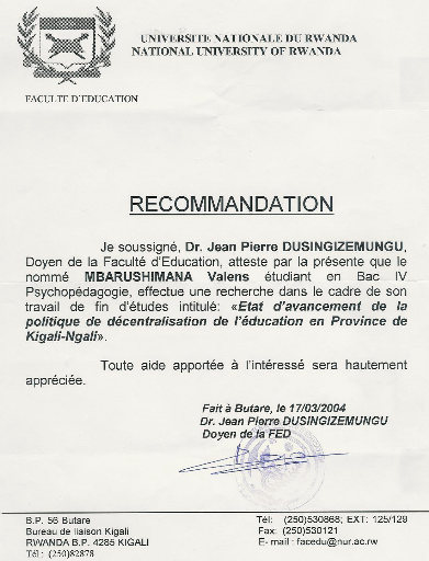 lettre de recommandation pour adoption