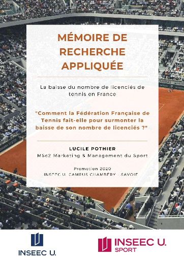 Memoire Online - La baisse du nombre de licenciés de tennis en France -  Lucile Pothier